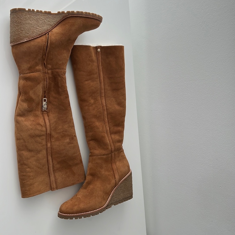 Coach Keely Shearing Boots Size 7